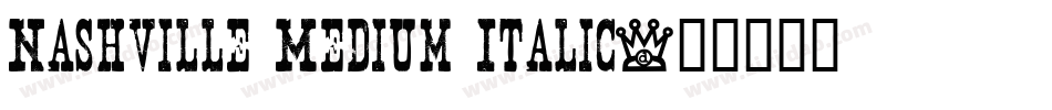 Nashville Medium Italic字体转换